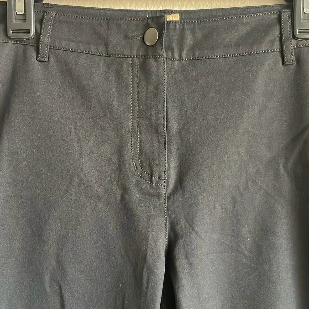 Eileen Fisher Organic Cotton Blend Stretch Black Crop Pants XL - Picture 4 of 7